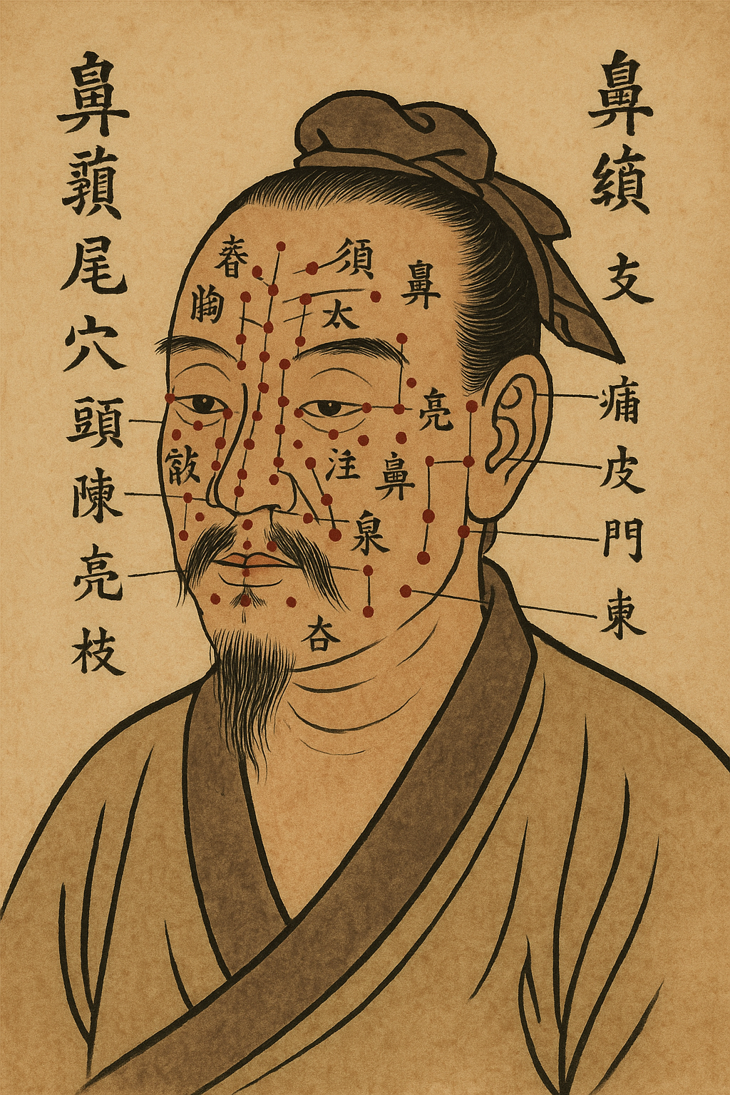 Les points d’acupuncture du visage